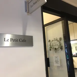 the entrance to the restaurant