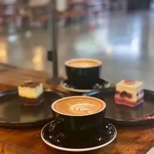 mochas and desserts.