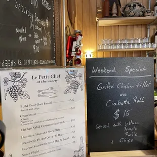 Light bites and charcuterie.