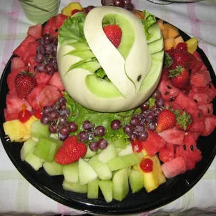 Honeydew Swan fruit tray