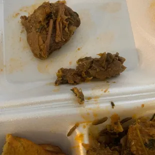 There is beef in a dish that is advertised as an eggplant dish