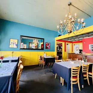 the interior of the restaurant