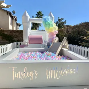 Princess soft play set with castle  (Pricing on website)  *Balloons and name personalization not included