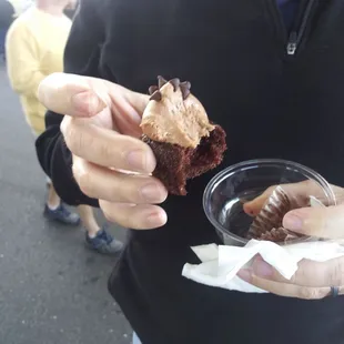 Hubby enjoying a treat