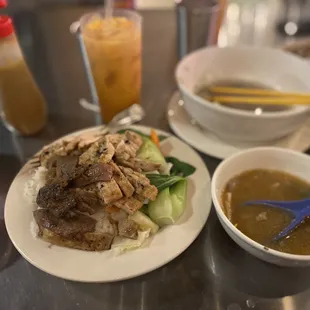 11. Combo Lemongrass Chicken, Pork &amp; Steak with Rice &amp; Steamed Veggies