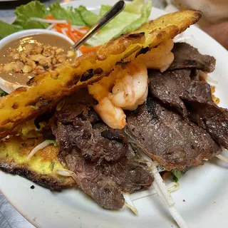 F. Banh Xeo (Steak & Shrimp)