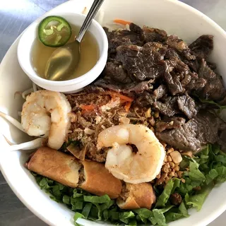 14. Bun Cha Gio Tom Thin Nuong (Shrimp, Choice of Protein & Fried Spring Roll)