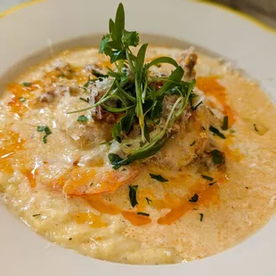 March 16, 2024; Shrimp &amp; Grits ($19).