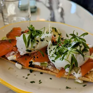 March 16, 2024; Salmon Toast ($18).