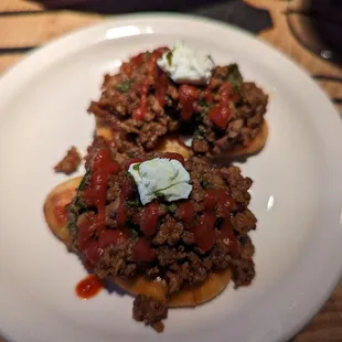 Lamb Chorizo Naan Bites