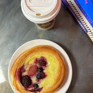 Mixed berry cream cheese danish