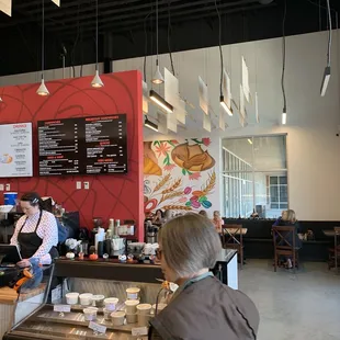 the interior of the restaurant