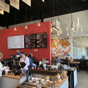 customers at the counter