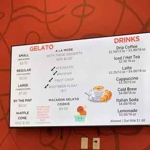 the menu