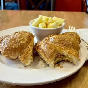 Ham and Swiss breakfast sandwich