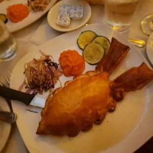 a plate of food on a table