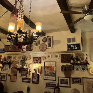 a chandelier hanging from the ceiling