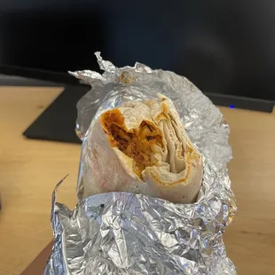 Chorizo breakfast burrito