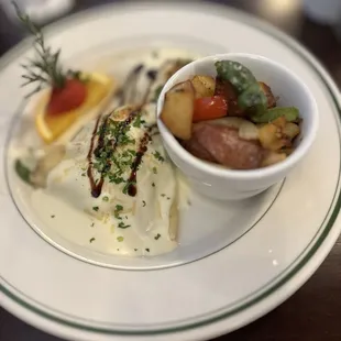 Champagne chicken crêpes