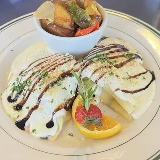 Spinach and Feta Cheese Omelette Breakfast