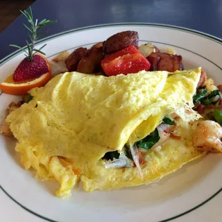 Cajun Omelette Breakfast