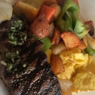 8 oz. Sirloin and Eggs Combo Breakfast