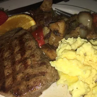 Country Fried Steak and Eggs Combo Breakfast