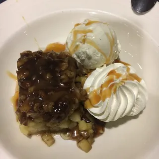 Upside down Apple Walnut Pie a la Mode