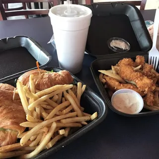 Turkey Croissant Sandwich Lunch