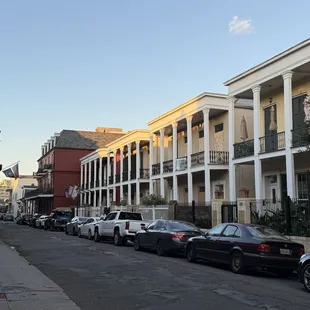 Pic taken on 09/27/24 (6:30pm) from the corner of Chartres St. &amp; Governor Nicholls St. - Le Richelieu Hotel is the red building