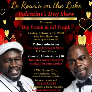 Le Rouxs Valentines Day Concert