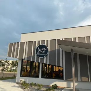 the front of the restaurant