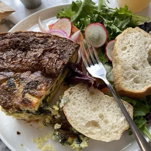 Spinach cheese quiche florentine