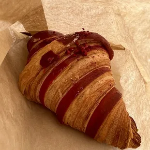Raspberry croissant