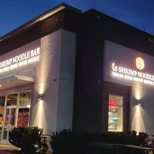 Outside on corner of Brookhurst and Talbert.