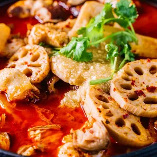 pork intestine &amp; mixed veggies