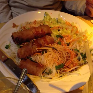 Vermicelli with Egg Rolls