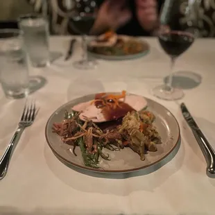 Course 4: Thanksgiving dinner made with elf magic and angel tears .