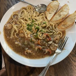 Baffin Bay Cajun noodles.