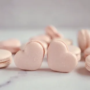 a pile of macarons on a table