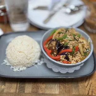 Eggplant with minced pork
