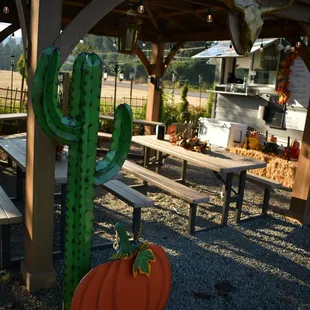 Unique looking food cart