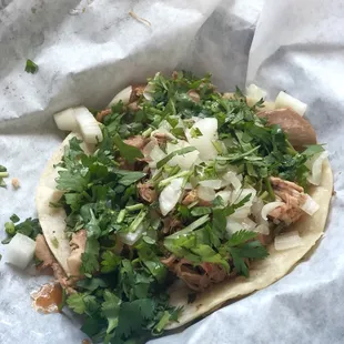 Chicken street taco was delicious!