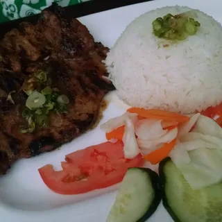 Grilled Pork Chop w/ Rice