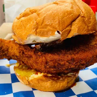 Hot fish sandwich