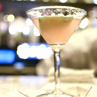 two glasses of wine on a table