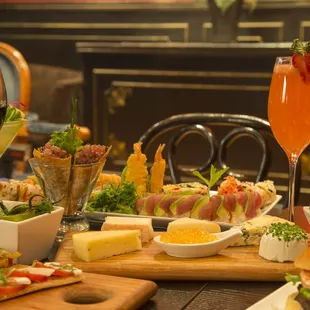 interior, sushi and sashimi