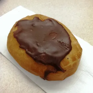 Chocolate with vanilla pudding filling.