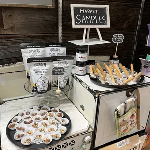 Market samples in our store