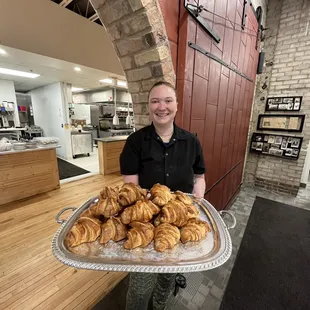 Fresh croissants for a private event